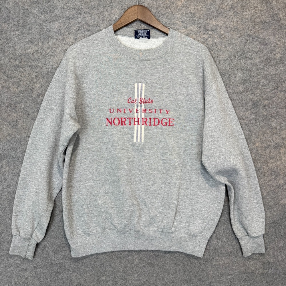 Vintage Jansport CSUN Sweatshirt Adult Medium Cal State Northridge 90s MADE USA